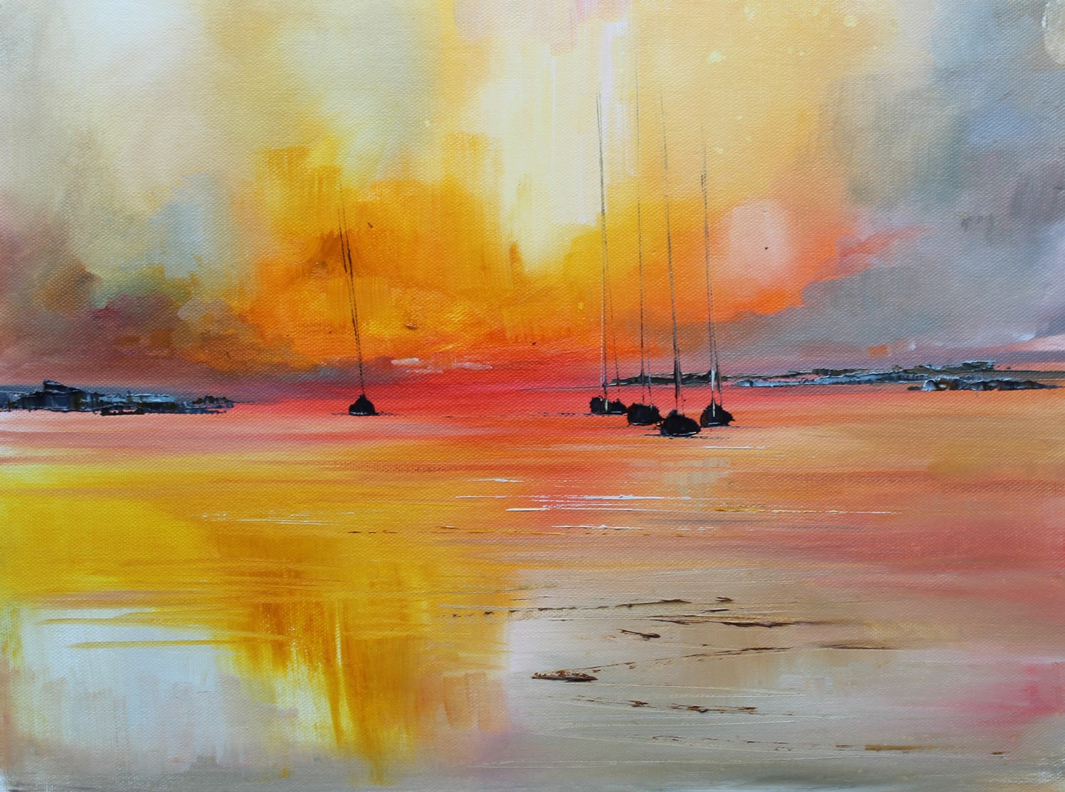 'A Sunset Fire in the sky' by artist Rosanne Barr